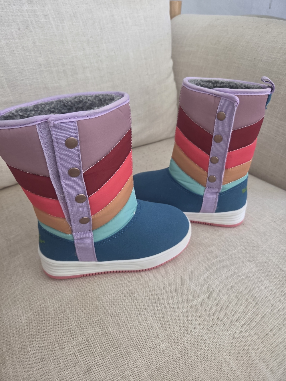 Western Chief Girls Snow Boots Faux Fur Lined Colorblock Multicolor US Girls 9